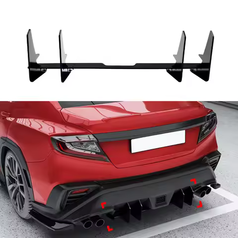 Rear Bumper Lip Spoiler Sporty Look Enhanced Aerodynamics Rear Bumper Lip Body Kit Lightweight for W