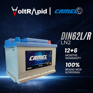 [VoltRapid] CAMEL PLUS DIN62 L/R | LN2 | 12V MF Car Battery 100% Brand New Original 12+6 Months Warr