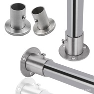 Stainless Steel High Feet Flange Seat Clothes Rod Seat Clothes Holder Round Tube Seat Towel Tube Sea