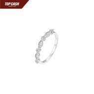 Top Cash Jewellery 10K Lab Grown Oval & Circle Line Diamond Ring