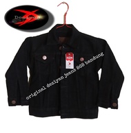 jaket jeans anak warna hitam pekat black hijau army  jaket denim washed jaket anak laki laki jaket a