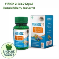 Kapsul VISION 21 Ekstrak Bilberry dan Carrot Herbal Mata kelehan - herbal mata minus mata plus - BIL