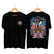 /TWIN GEISHA SKULL men's t-shirt Japanese t-shirt