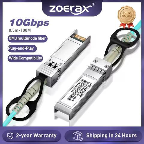 ZOERAX 10G SFP+ AOC Active Optical Cable SFP+ to SFP+ OM3 Multimode for Cisco,Huawei,MikroTik,HP,Int