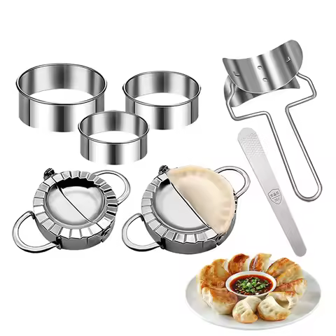 Stainless Steel Dumpling Mold Dumpling Maker Ravioli Empanada Maker Metal Dumplings Gyoza Dough Pres