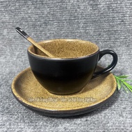 Bộ ly tách cà phê Capuchino gốm 200ml kèm thìa Bát Tràng Tách uống trà/cafe cappuccino cao cấp