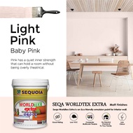 Special Warna 5L Emulsion Paint  0105 Light Pink 📌 5L Seqa Worldtex Extra 💢 Cat Dalam / Smooth Finis