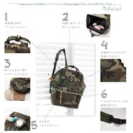 ▣☏[Authentic from Japan] Anello Classic Big Capacity Unisex casual Backpack (side pockets and backzip)backpacks