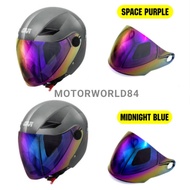 GIVI VISOR M30.2 VISOR HELMET GIVI PRESTO MIDNIGHT BLUE  / SPACE PURPLE  SIANG MALAM SUPER CLEAR