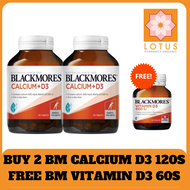 Blackmores Calcium + VIt D3 120s (BUY 2 FREE BM VITAMIN D3 60s) EXP : 2025