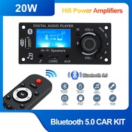 20W Bluetooth 5.0 MP3 Decoder Board LCD Display Handsfree Car Receiver WMA WAV Amplifier