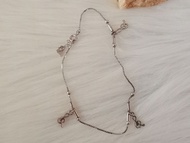 🍀 A003 - 925 Silver Anklet 925 音符 银脚链