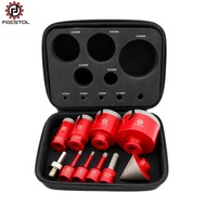 FOCSTOL 10pcs Set Diamond Drill Bit Dia 6/8/10/25/35/50/68mm Hole Saw M14 For Ceramic Porcelain Tile