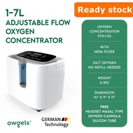 【Local spot】Owgels Compact Touchscreen Oxygen Concentrator with Atomizing function1-7L