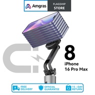 Amgras Tripod X03 Magnetic Selfie Stick Clip-on 2-in-1 Extendable Tripod 1800mm Bluetooth Remote Con