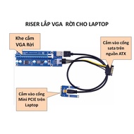 Riser Mini PCIE to PCIE 16x Install removable VGA for Laptop (EGPU)