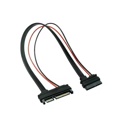 1PC SATA Cable Serial ATA 22Pin 7+15 Male To Slimline SATA 13Pin 7+6 Female Connector Converter 30CM