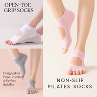NEW [2 Pairs] Sets of 2 Pilates Grip Socks | Cut Out Yoga Socks | Toe Yoga Socks | Anti-Slip Socks |