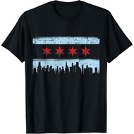 Chicago Flag Skyline T-Shirt T-Shirt
