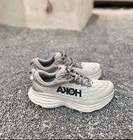 👟全新正貨👟HOKA ONE ONE Bondi 8 邦代8 緩震長距離公路 跑步鞋男款灰色