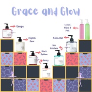 BPOM Grace &amp; Glow Black Opium Brightening - English Pear &amp; Freesia Anti Acne Body Wash - Body Scrub ORIGINAL GRACE AND GLOW