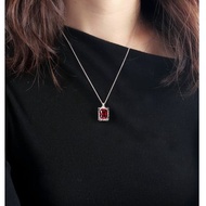 mihue glow square nct kun exo suho pick silver stone necklace
