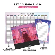 Kalendar 2026 Table Calendar Desktop Flip Calendar Cuti Raya Malaysia Desk Calendar