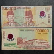 Uang Mahar Nikah &amp; Koleksi Rp 100000 Mawar Soekarno Hatta 1999 (Bekas)