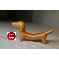 SAIKAI~Made in Japan~West Sea Pottery~Ceramic~J53-41943~Dachshund~Flesh Color~Chopstick Rest~Setting