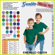 ◵ Grandsler Kids T-Shirt Round Neck Plain (Emerald Green)