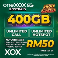 ONEXOX 400GB High Speed Data Simcard Modem Router Pocket WIFI, Phone, Simkad | XOX POSTPAID | NO CON