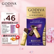 歌帝梵(GODIVA)醇享系列72%可可黑巧克力制品90g进口休闲零食下午茶