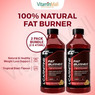 TWIN PACK - EC Sports Liquid L Carnitine + Apple Cider Vinegar - Supplement for Weight Loss - Fat Bu