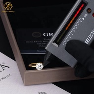 Wholesale Price S925 4 Prong Wedding Ring Yellow Gold Plated 925 Sterling Silver 2CT 8MM Round Moiss