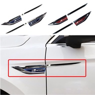 Toyota GR Sport Stainless Steel Car Door Fender Metal Side Logo Stickers （Left And Right) For Toyota Vios Raize Wigo Rush Wish Corolla Cross Veloz Yaris Ativ Revo  Accessories