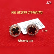 MATA PUTIH Rose Gold white eye studs, full color thread AU375