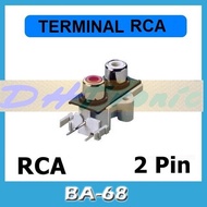 GROSIR Socket RCA 2 Pin 2 Lubang Soket 2RCA Terminal Box Speaker Audio