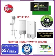 Rheem RTLE-33B Prestige Instant Shower Heater | Free Delivery