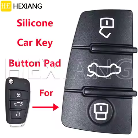 HE High Quality Durable Silicone Car Key Replacement Button Pad Cover For Audi Q3 Q5 Q7 TT TTS R8 RS