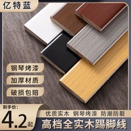 From China💝QMPure Solid Wood Skirting Line Log Paint Floor Baseboard Wood Floor Corner Line Skirting Board Self-Adhesive