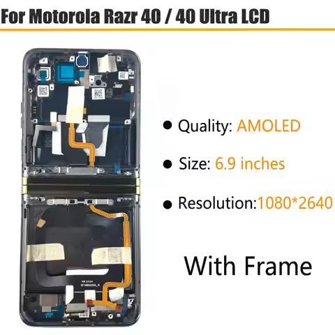 AMOLED For Motorola Razr 40 LCD XT2323-2 Display Touch Screen Digitizer Assembly For Moto Razr 40 Ul