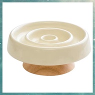 (OAKF) Ceramic Dog Slow Feeder Bowl Anti-Gulping Cat Food Dish Bowls Pet Cat Puzzle Food Bowl Puppy 