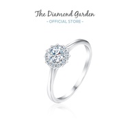 TDG 10K Gold Lab Grown Round Cut Diamond Ring