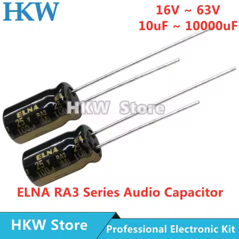ELNA RA3 Series HiFi Audio Capacitor 16V 25V 50V 63V 10uF 22uF 47uF 100uF 220uF 470uF 1000uF 2200uF 