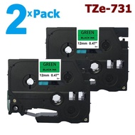 Vileed 2 Pack 12Mm Tze Label Tape  Tze-131 Tze-231 Tze231 Tze 231 Tze-431 Tze-531 Tze-631 Tze-831 Tz