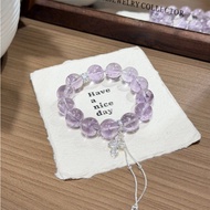 [Mist Purple Butterfly Order] Natural Amethyst Bracelet Bolivia Amethyst Amethyst Lining Yellow Skin