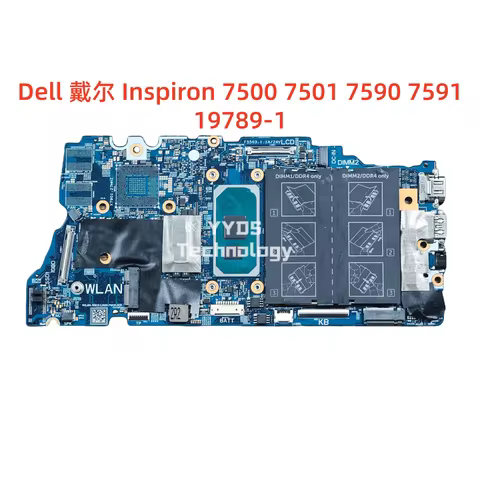 19789-1 For Dell Inspiron 15 7500 Laptop motherboard with CPU I3-1005G1 I5-1035G1 I7-1065G7 UMA 100%