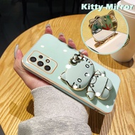 Phone Case For Samsung A32 5G M32 5G A31 M31 Prime A33 5G A53 5G A73 5G Case HP Silicone casing 3D Mirror Coating Cute softcase Protective Cover Groove Wrapping Full casing Phone Stands