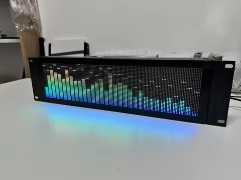 AS1000 Professional Full Color RGB Pickup Rhythm Rack Mount Music Spectrum Display Analyzer Stereo A