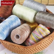 HOTWIND 100g/roll 1.5mm Hollow Line Yarn Colorful Nylon Cord Crochet Macrame Rope For DIY Hand-Knitting Yarn P5U7